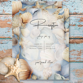 Tropiskt sediment Modern bröllopsmottagning Tilläggskort