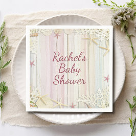 Tropiskt segment Shell Baby Shower Boho Chic Pappersservett