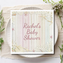 Tropiskt segment Shell Baby Shower Boho Chic Pappersservett
