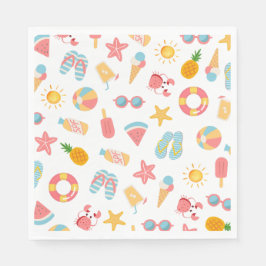 Tropiskt simmande Bassäng Party Pappersservett