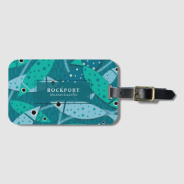 Tropiskt simmande fisk, anpassad Mönster Bagagebricka