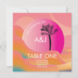 Tropiskt slimmat säte för Rosa Orange Bröllop