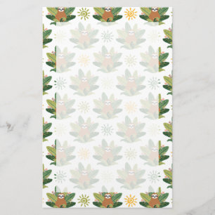 Tropiskt Slothmönster Brevpapper