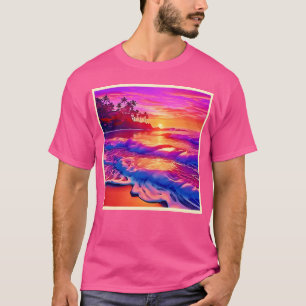 Tropiskt solnedgång: Beach Glow Art T Shirt