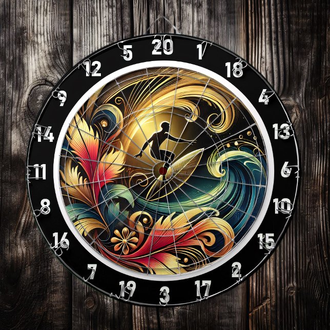 Tropiskt solnedgångsvavlingsarbetsyta darttavla (Skapare uppladdad)