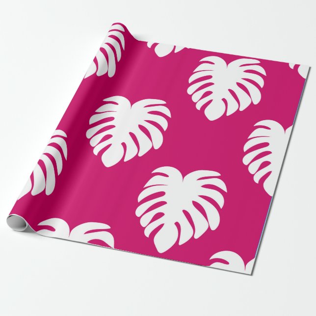 Tropiskt sömlöst mönster med monstera konst,backg presentpapper (Utrullad)