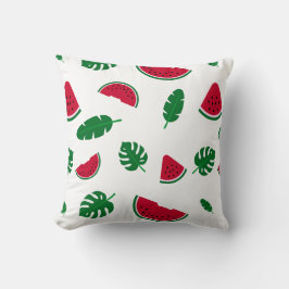 Tropiskt sommar-mönster med vattenmelon kudde