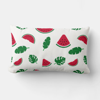 Tropiskt sommar-mönster med vattenmelon lumbarkudde