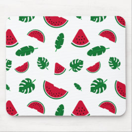 Tropiskt sommar-mönster med vattenmelon musmatta