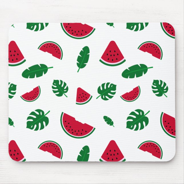 Tropiskt sommar-mönster med vattenmelon musmatta (Framsidan)