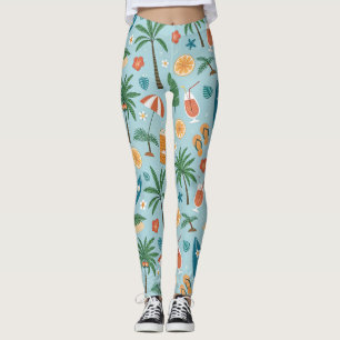Tropiskt sommarstrandmönster (2) leggings