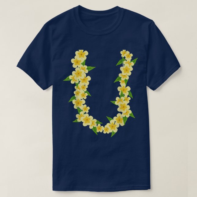 Tropiskt sommarvakuum Lei i hawaiisk blomkätting T Shirt (Design framsida)