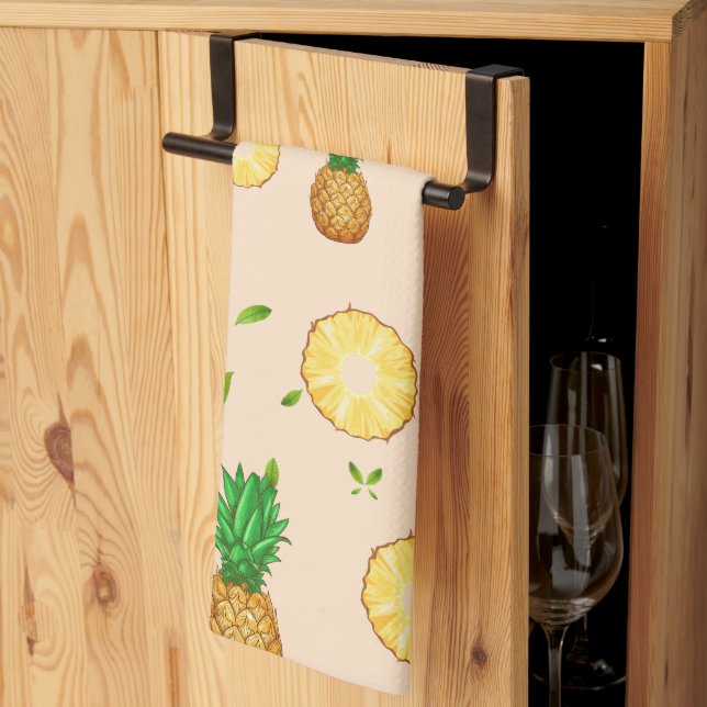 TROPISKT SOMMER FRUKT-ananasssegment mönster Kökshandduk (Thirds Fold)