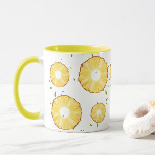 TROPISKT SOMMER FRUKT-ananasssegment mönster Mugg