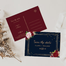 Tropiskt Spara datum för det geometriska Guld-Glit Vykort