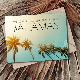 Tropiskt Spara datumet för Bahamas-destinationsbrö Meddelande Vykort