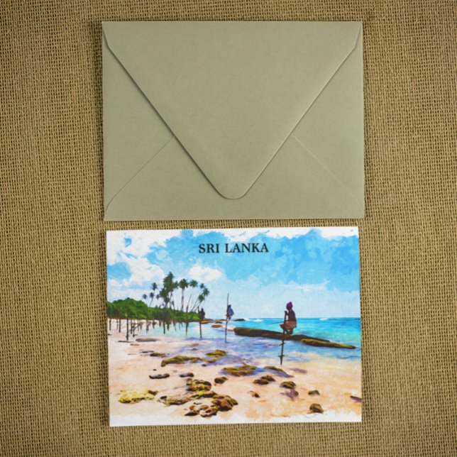 Tropiskt Sri Lankas Kusten-vy Vykort (sri lanka tropical coastline postcard)