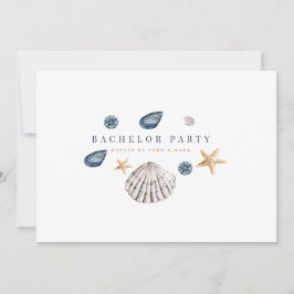 Tropiskt strandbröllop inbjudningskort för svensex