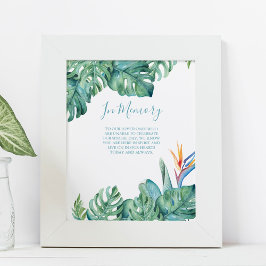 Tropiskt strandbröllop minnesceremoni poster