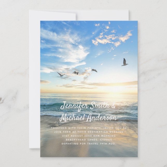 Tropiskt strandbröllop utomlands foto Modern ocean (Framsida)