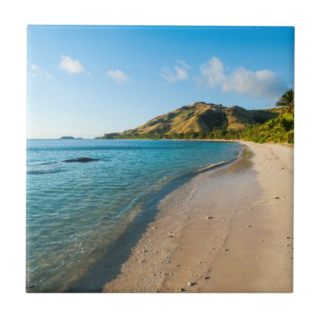 Tropiskt strandlandskap, Fiji Kakelplatta (Framsidan)