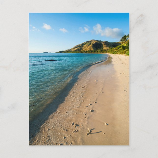 Tropiskt strandlandskap, Fiji Vykort (Framsida)