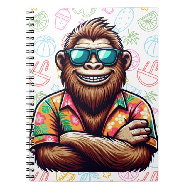 Tropiskt/strandyeti/bigfoot Anteckningsbok (Framsidan)