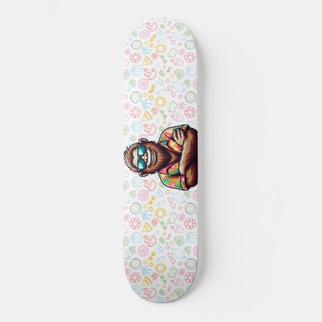 Tropiskt/strandyeti/bigfoot Mini Skateboard Bräda 18,5 Cm (Framsida)