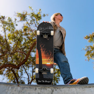 Tropiskt sunset Handflatan Träd personalize Mini Skateboard Bräda 18,5 Cm