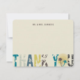 Tropiskt Sunset Handflatan Träd Photo Bröllop Tack