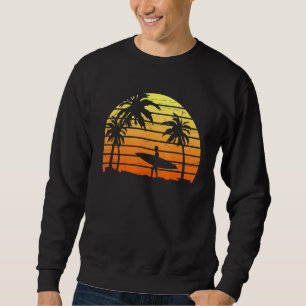 Tropiskt Surfer Vatten sport Surfa Surfboard Sunse Lång Ärmad Tröja