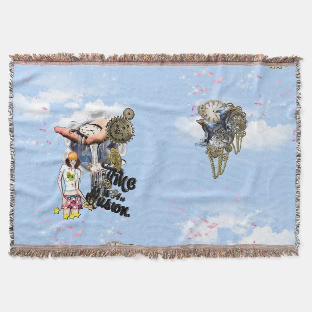 Tropiskt surrealism Fantasy Throw Blanket Filt (Framsidan)