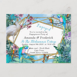 Tropiskt surrealistiskt liggande inbjudan vykort