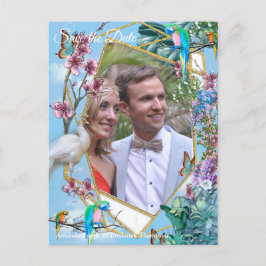 Tropiskt surrealistiskt liggande meddelande vykort