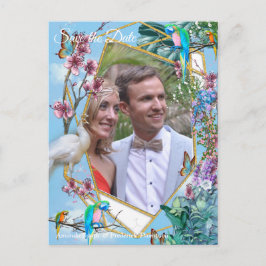 Tropiskt surrealistiskt liggande meddelande vykort