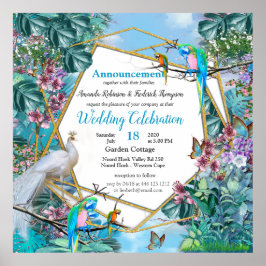 Tropiskt surrealistiskt liggande poster