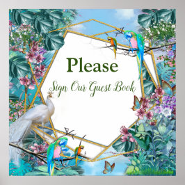 Tropiskt surrealistiskt liggande poster