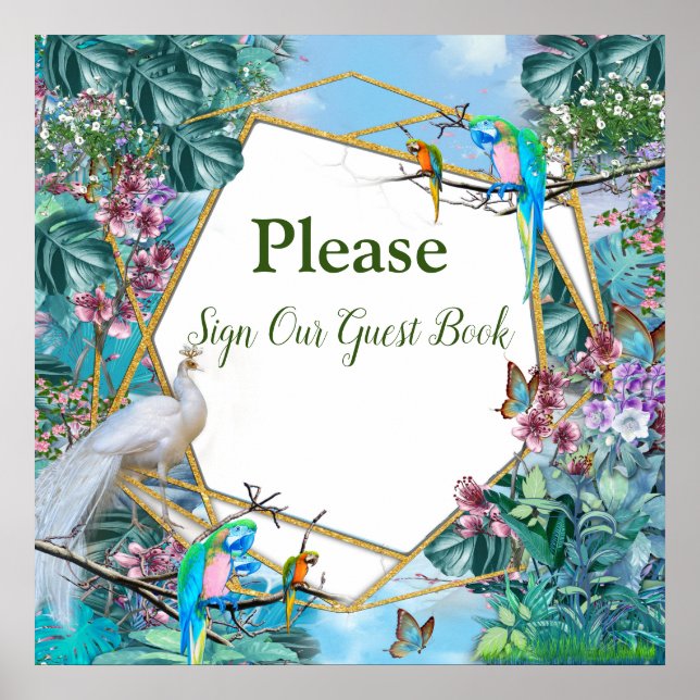 Tropiskt surrealistiskt liggande poster (Framsidan)