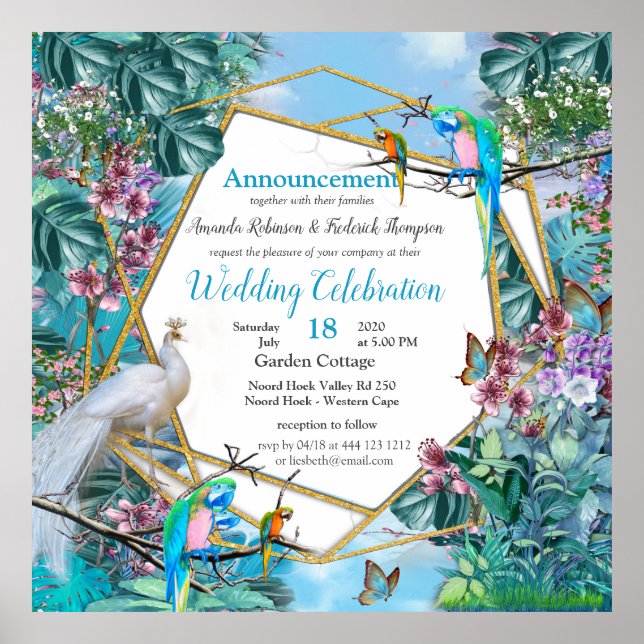 Tropiskt surrealistiskt liggande poster (Framsidan)