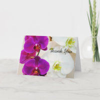 Tropiskt tackkort för purpurfärgad Orchid