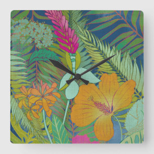 Tropiskt teaterbruk II Fyrkantig Klocka