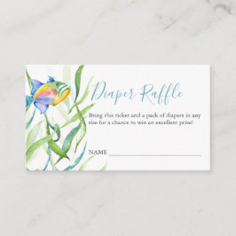 Tropiskt tema blöja lotteri inbjudan bifogad