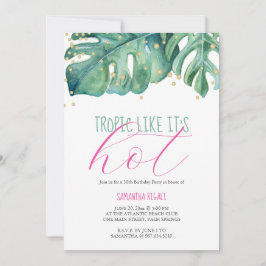 Tropiskt tema i 50:e Födelsedagsfesten Inbjudningar