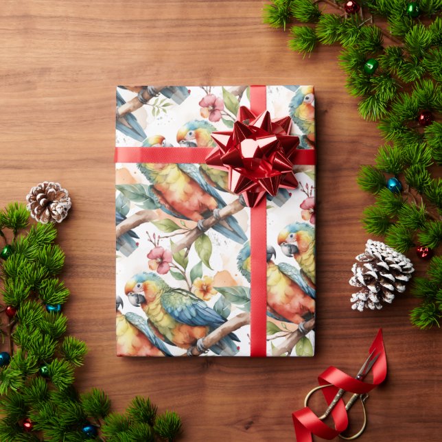 Tropiskt tema Parrot Bird par Presentpapper (Julgåva)