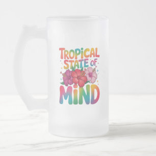 Tropiskt tillstånd: Sommarbachgrafik Frostat Ölglas