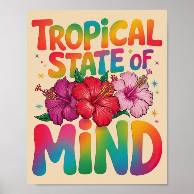 Tropiskt tillstånd: Sommarbachgrafik Poster (Framsidan)