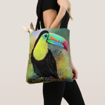 Tropiskt Toco Toucan Tote Bag