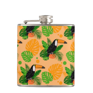 Tropiskt Toucan Bird Seamless Mönster Fickplunta