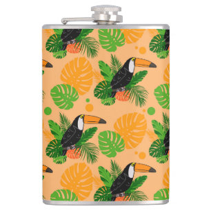 Tropiskt Toucan Bird Seamless Mönster Fickplunta