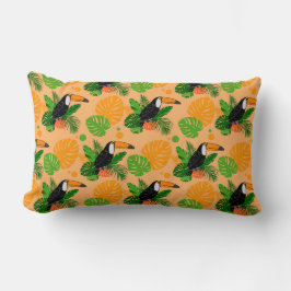 Tropiskt Toucan Bird Seamless Mönster Lumbarkudde